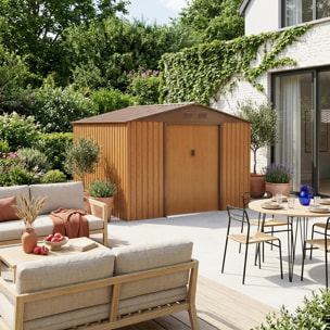 Abri de jardin métal 7,06m² avec kit d'ancrage CALAISIS