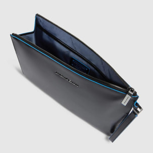 Piquadro Pochette porta iPad® in pelle con polsiera rimovibile e tasca per AirPods®