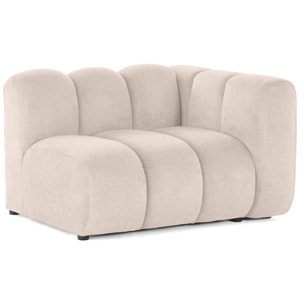 Debbie - module d'assise droit en tissu texturé - Beige