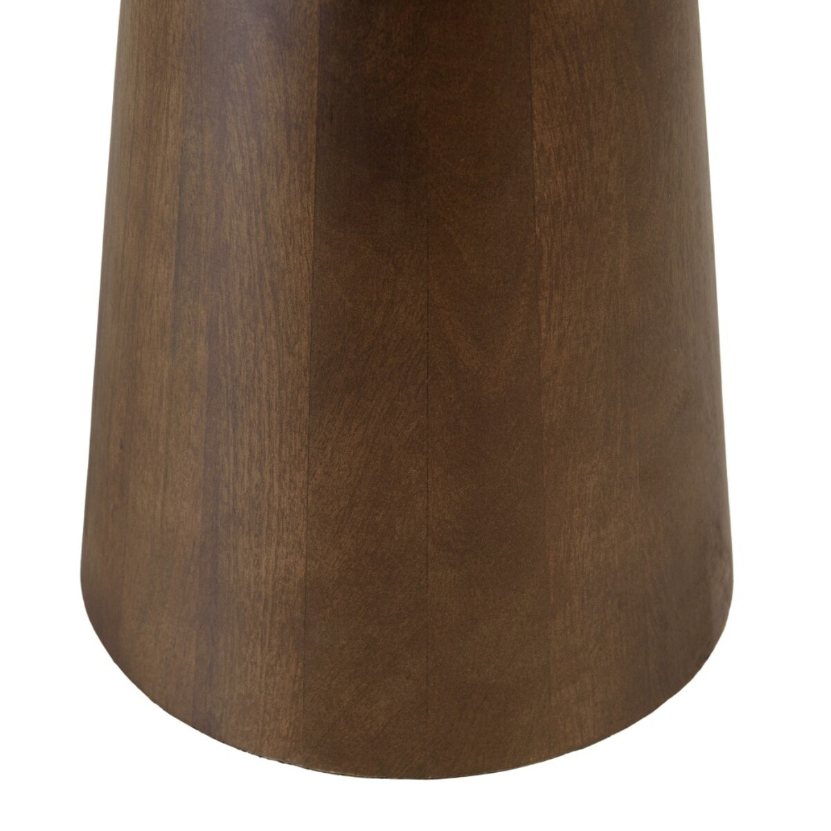 JAMES - Table d'appoint 40x40cm plateau marbre pied en manguier foncé
