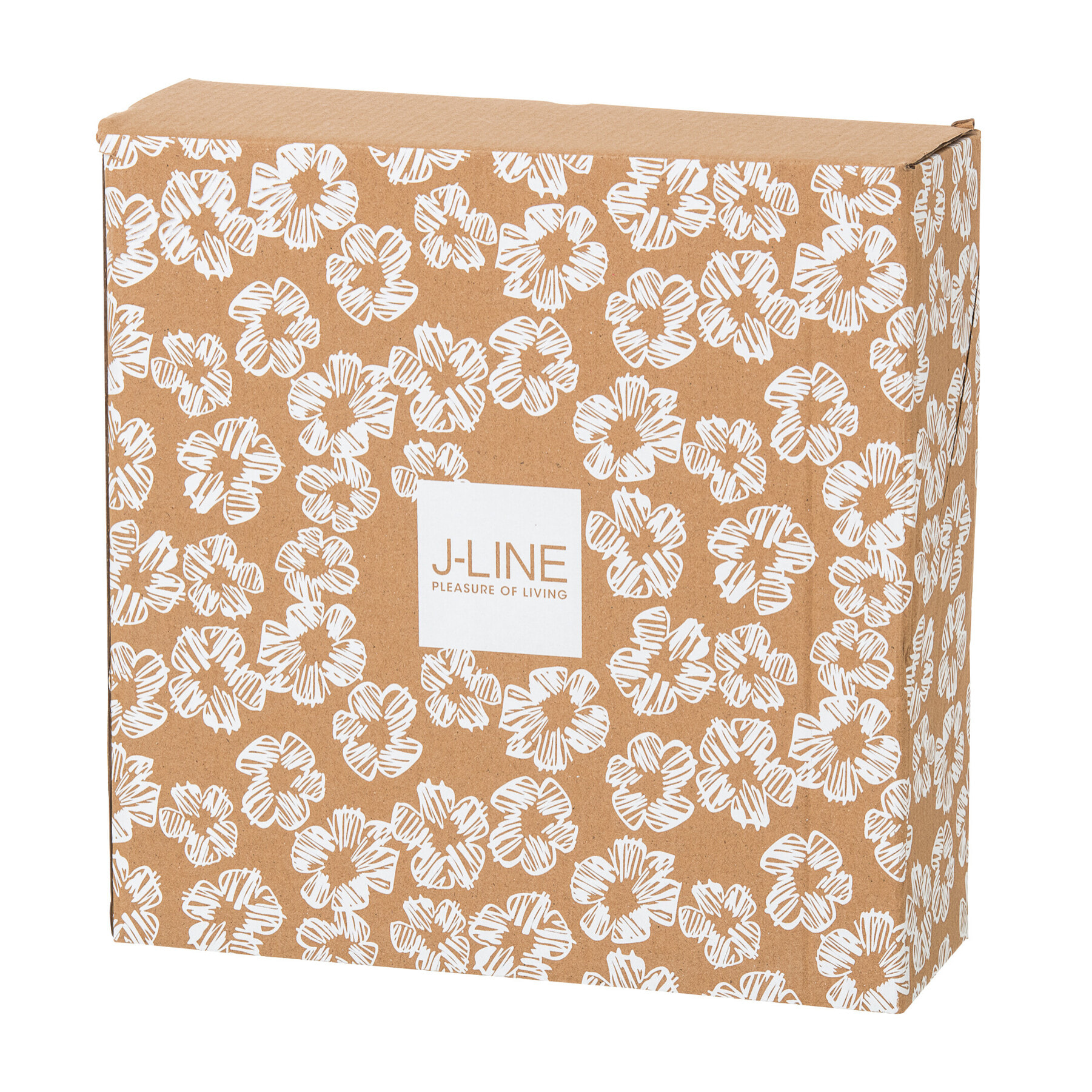 J-Line Plateau apéro - céramique - blanc/noir - large