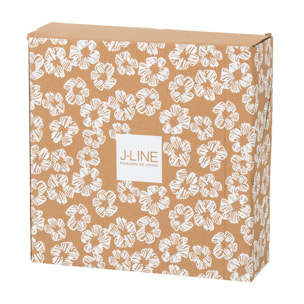 J-Line Plateau apéro - céramique - blanc/noir - large