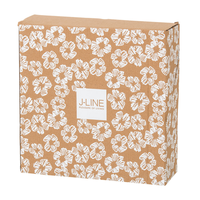 J-Line Plateau apéro - céramique - blanc/noir - large