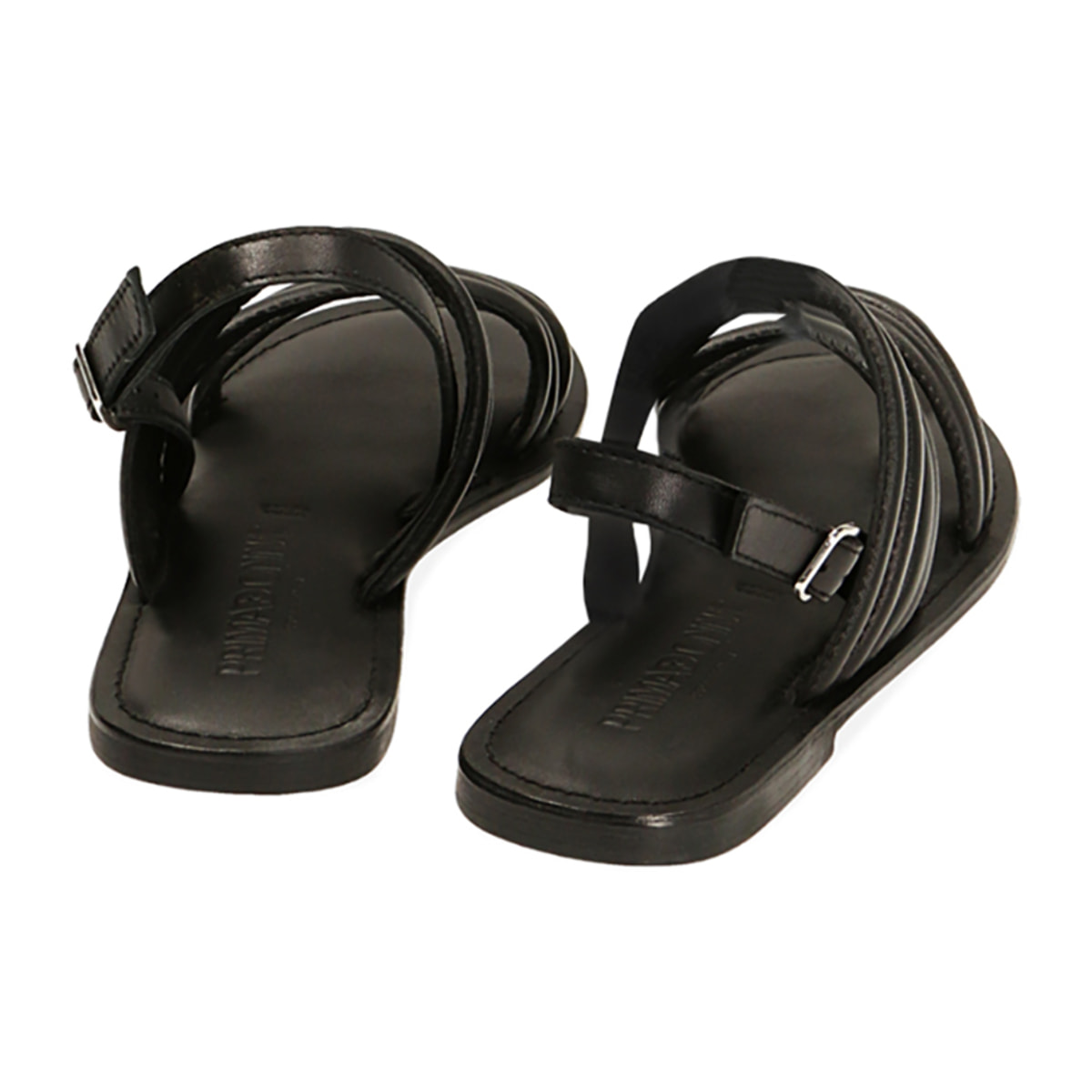 Sandalias de piel negras