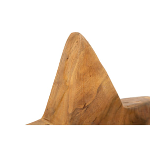 SCULTURA STELLA IN TEAK RICICLATO CM 28X12X42 (PEZZI UNICI - NON RIP. IN SERIE)