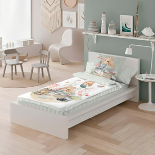 Cool Kids - Saco Nórdico Estampado - Infantil - Con cremallera - Incluye 1 Funda de Almohada - 100% Algodón - Athina