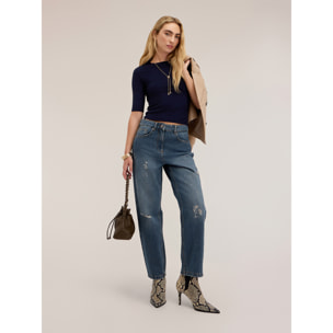 Motivi - Jeans boyfriend con rotos - Azul