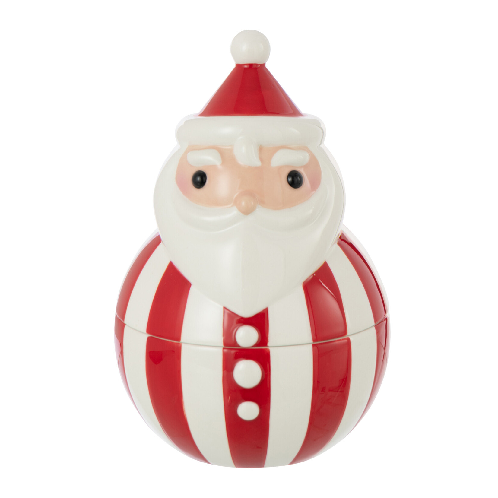 J-Line pot de conservation Père Noël Dolomite - céramique - rouge/blanc - large
