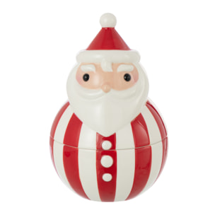 J-Line pot de conservation Père Noël Dolomite - céramique - rouge/blanc - large