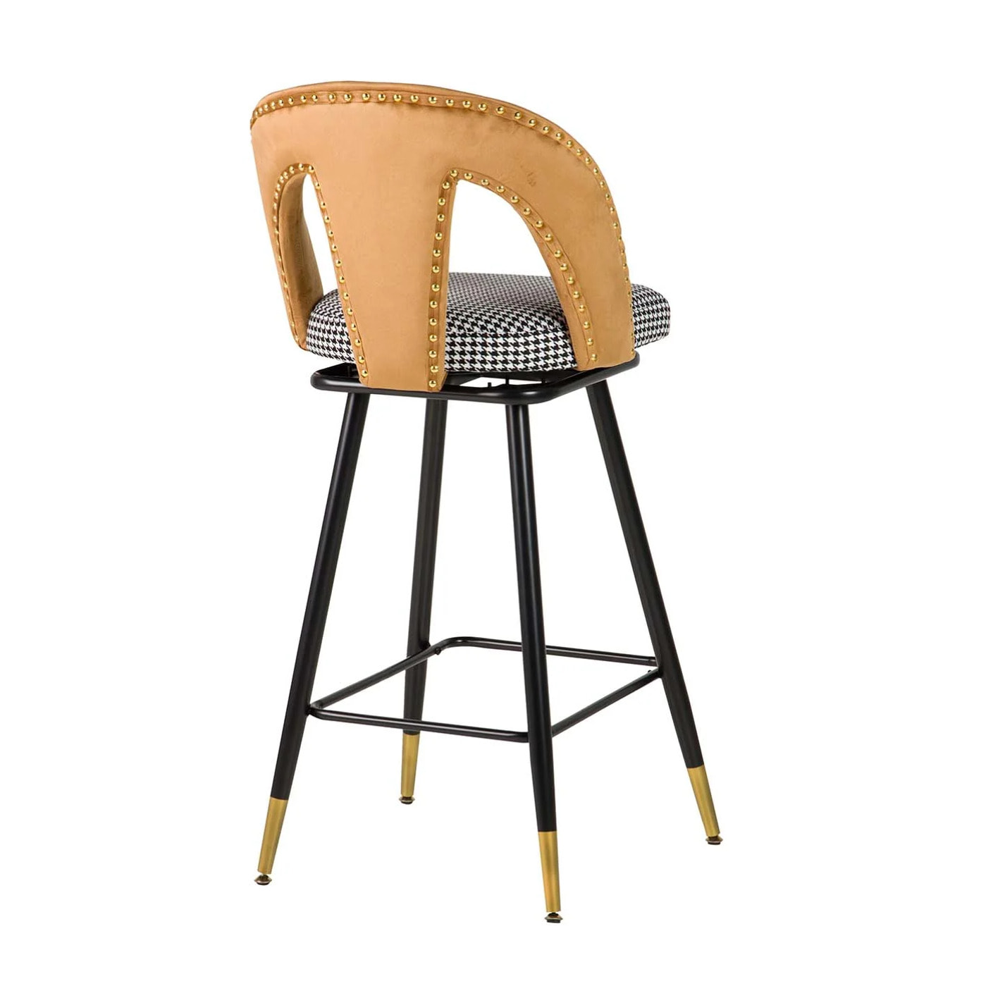 Taburete Bar Velvet Amarillo Harbor 46x53x106 Cm