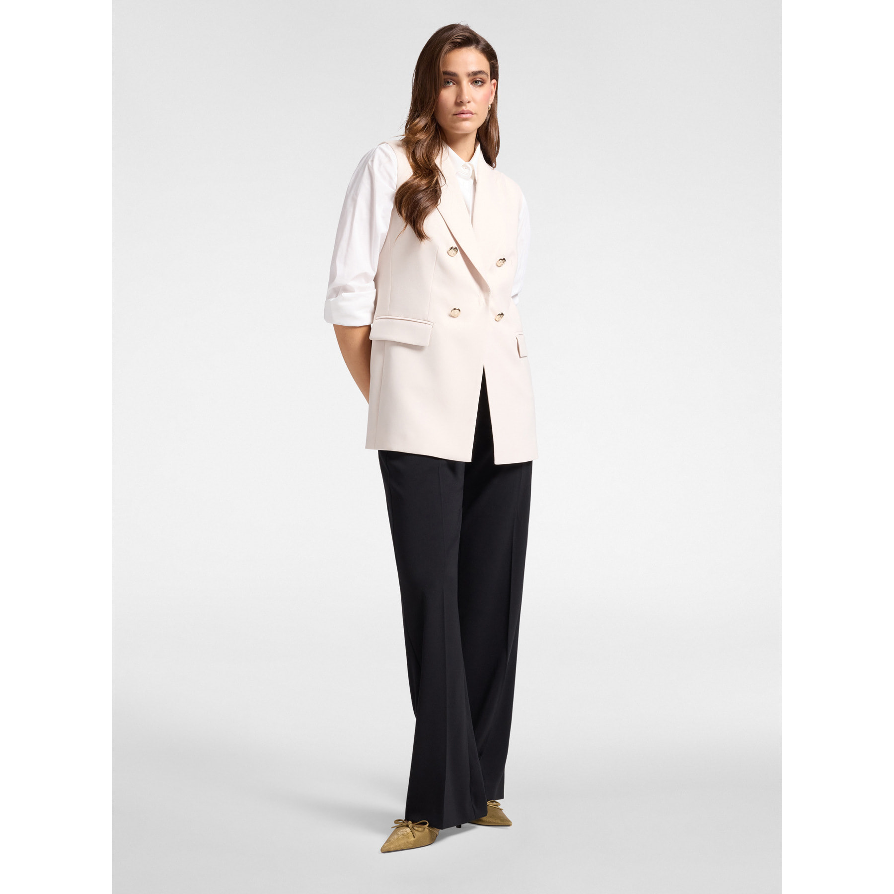 Elena Mirò - Blazer sin mangas - Blanco