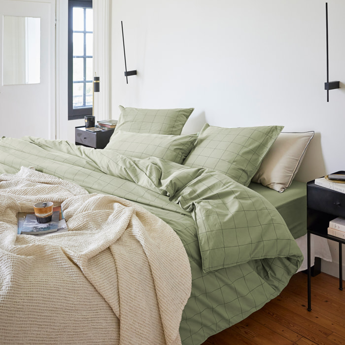 Housse de couette en percale de coton lavé, IMPRESSION GRAPHIQUE