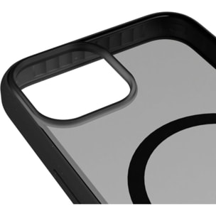 Coque bumper WOODCESSORIES iPhone 14 Plus transparent noir MagSafe