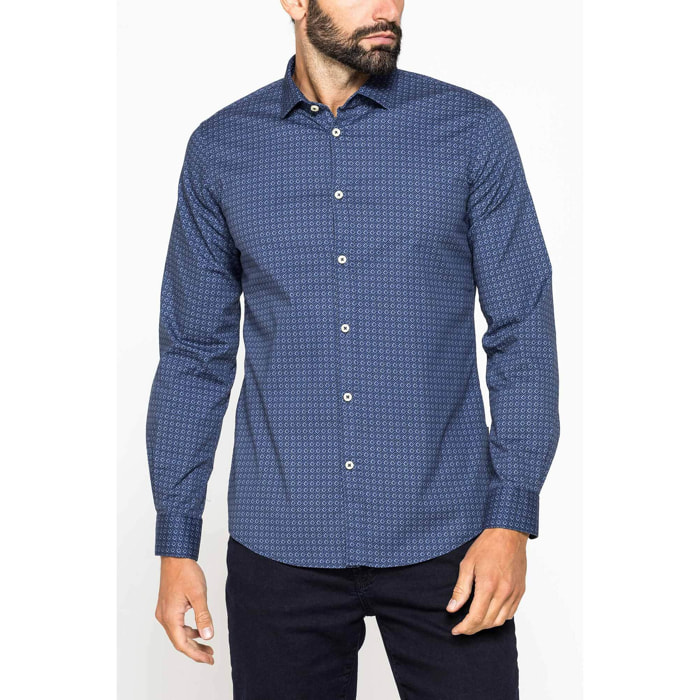 CAMICIA SLIM FIT IN POPELINE STRETCH