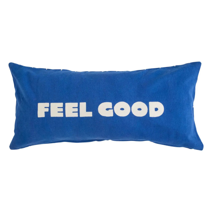Coussin Flow bleu indigo 35x75cm