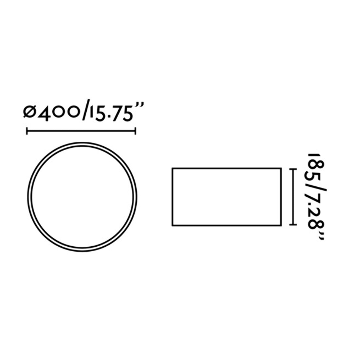 SEVEN 400 Plafón blanco