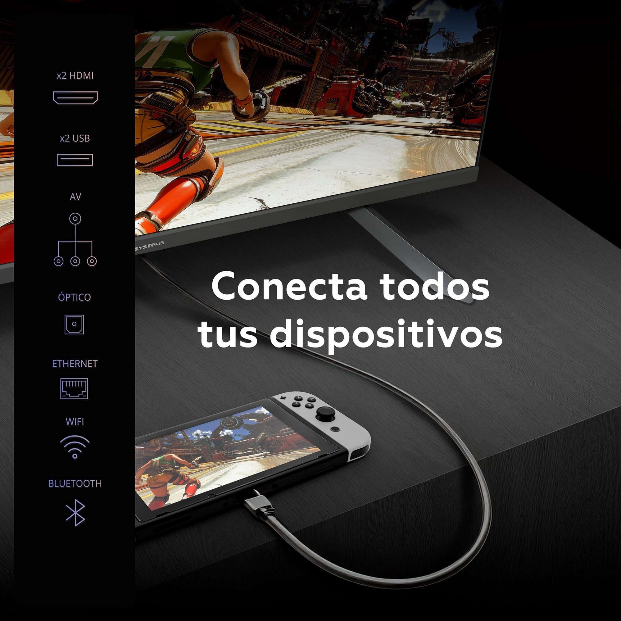 Smart TV 24 pulgadas HD Hey Google Official Assistant con control por voz. Televisor Android 14 - TD Systems M24K21GLE