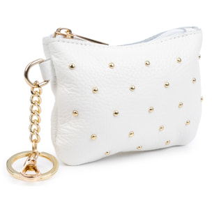 Bellosguardo Monedero Mujer. De piel auténtica acabado Dollaro con detalles metálicos.