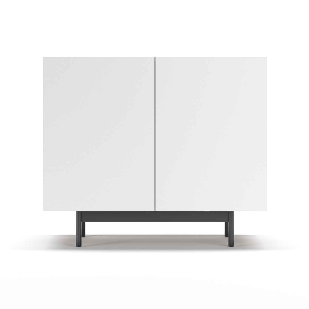 Aparador bajo Printed roble y blanco 78x90x34 cm