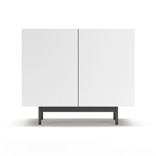 Aparador bajo Printed roble y blanco 78x90x34 cm