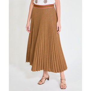 Gonna plissettata metallizzata