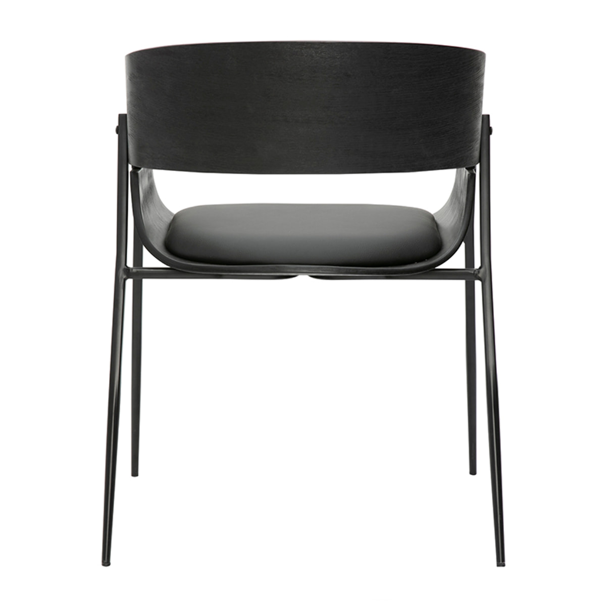 Chaises design noires (lot de 2) WESS