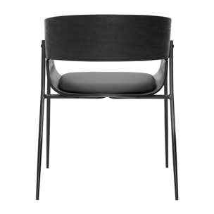 Chaises design noires (lot de 2) WESS