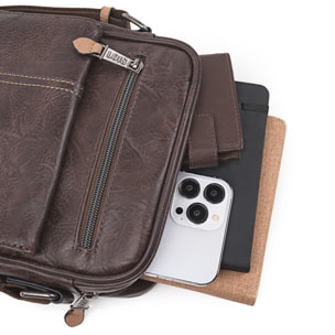 Bandolera Hombre Vegana Lois Warren Marron