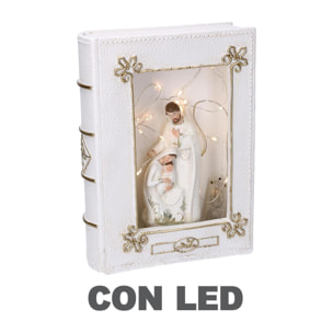 Natività in resina con led bianco cm16x5,5h22,2