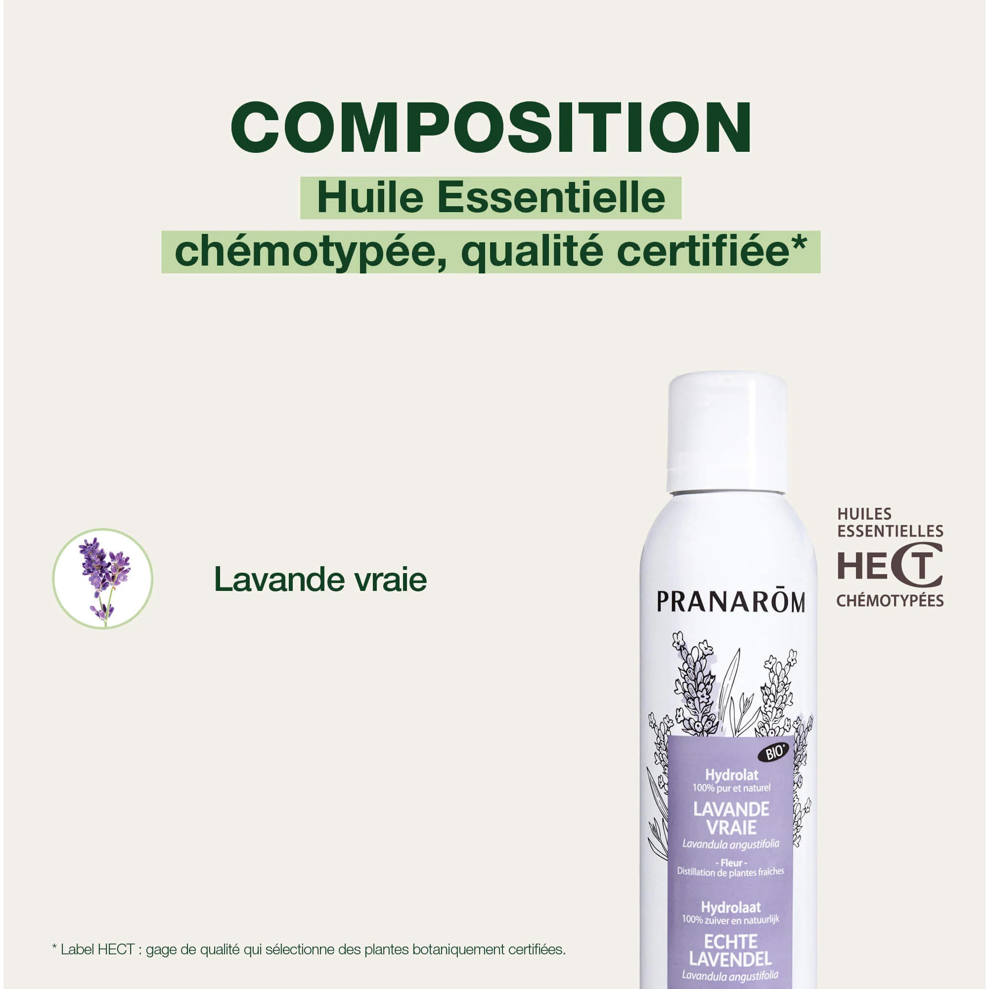 Pranarom - Hydrolat de Lavande Vraie - Bio - 150 ml