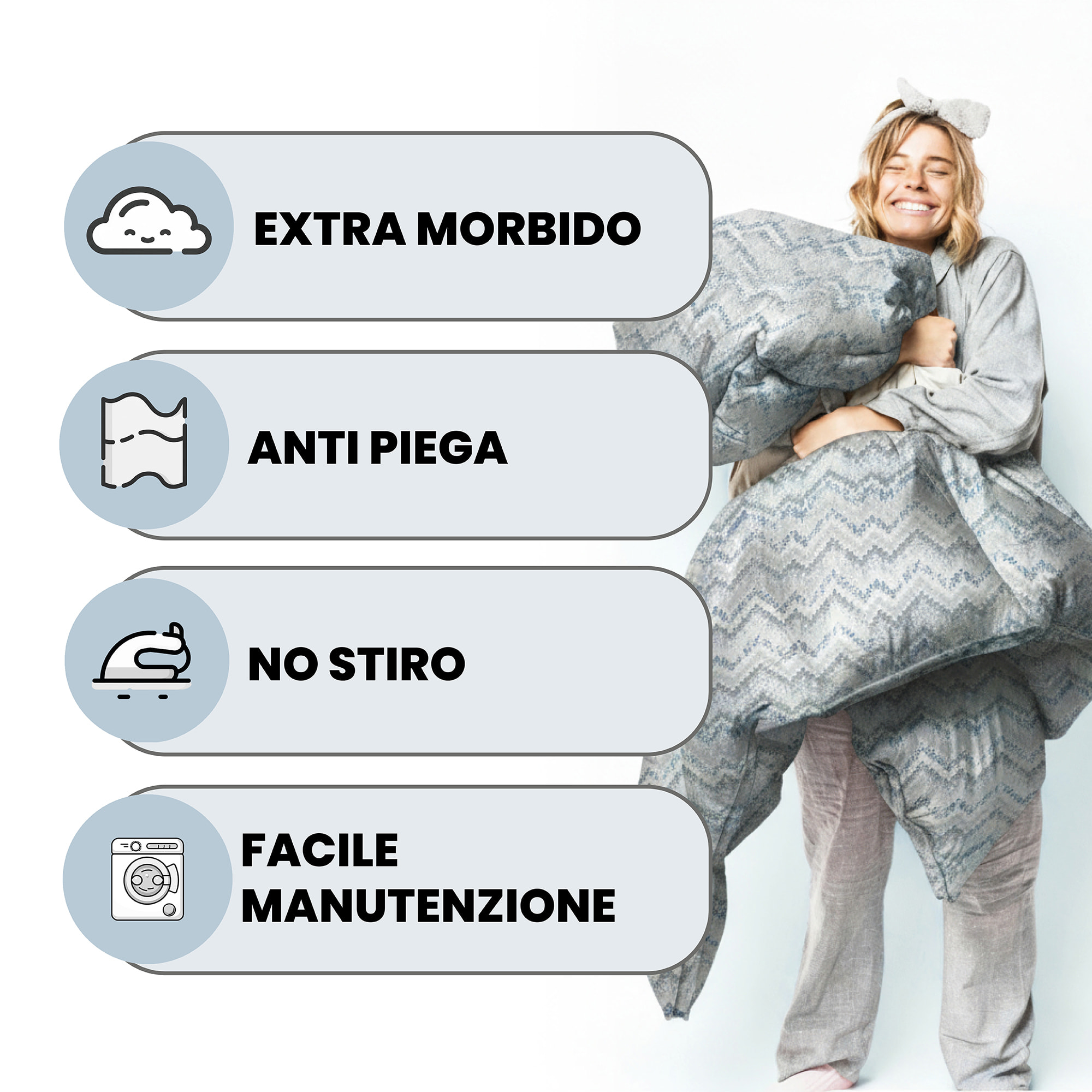 TRAPUNTA INVERNALE BASIC, 200gr, Doubleface, Microfibra, Made in Italy - JAKARTA