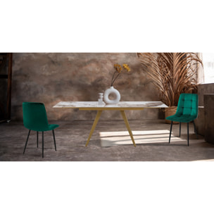 TOMASUCCI Tavolo allungabile EKA GOLD - ONICE MARBLE