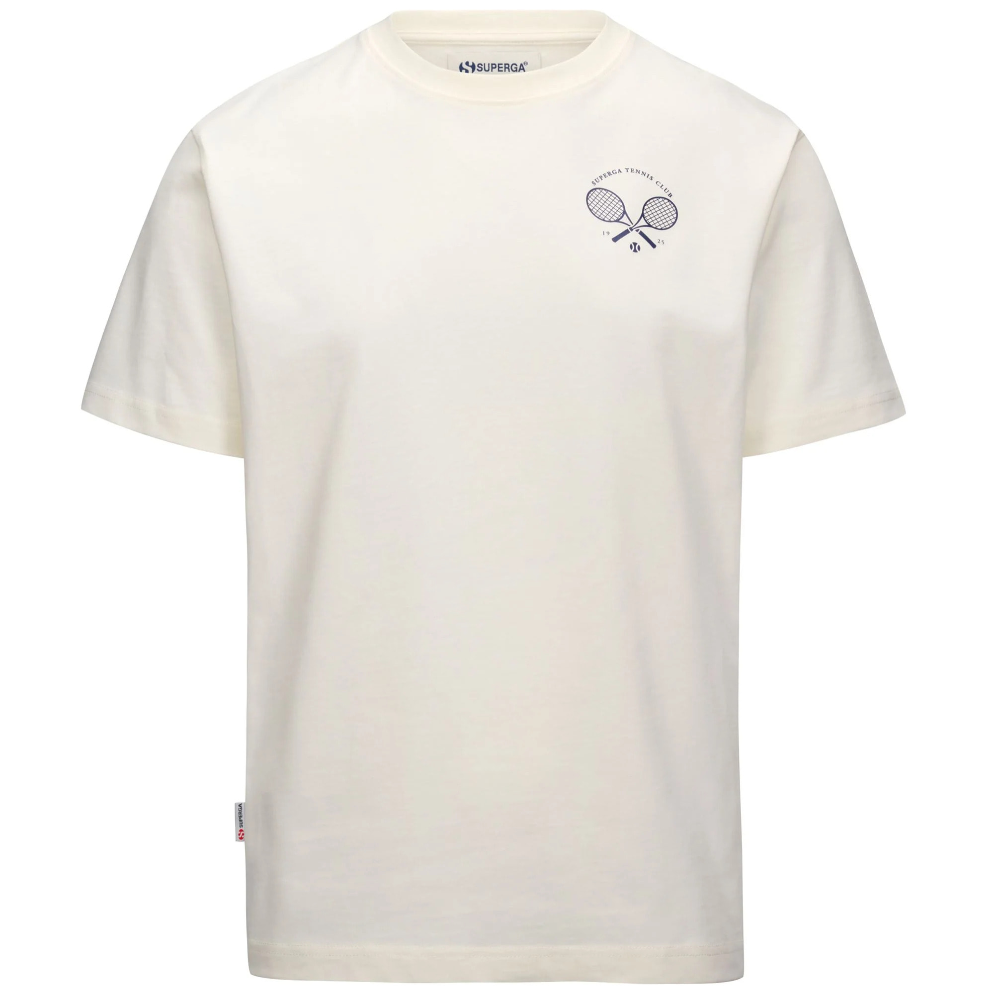 T-Shirts & Top Superga Uomo Donna Bianco Tennis Club T-Shirt
