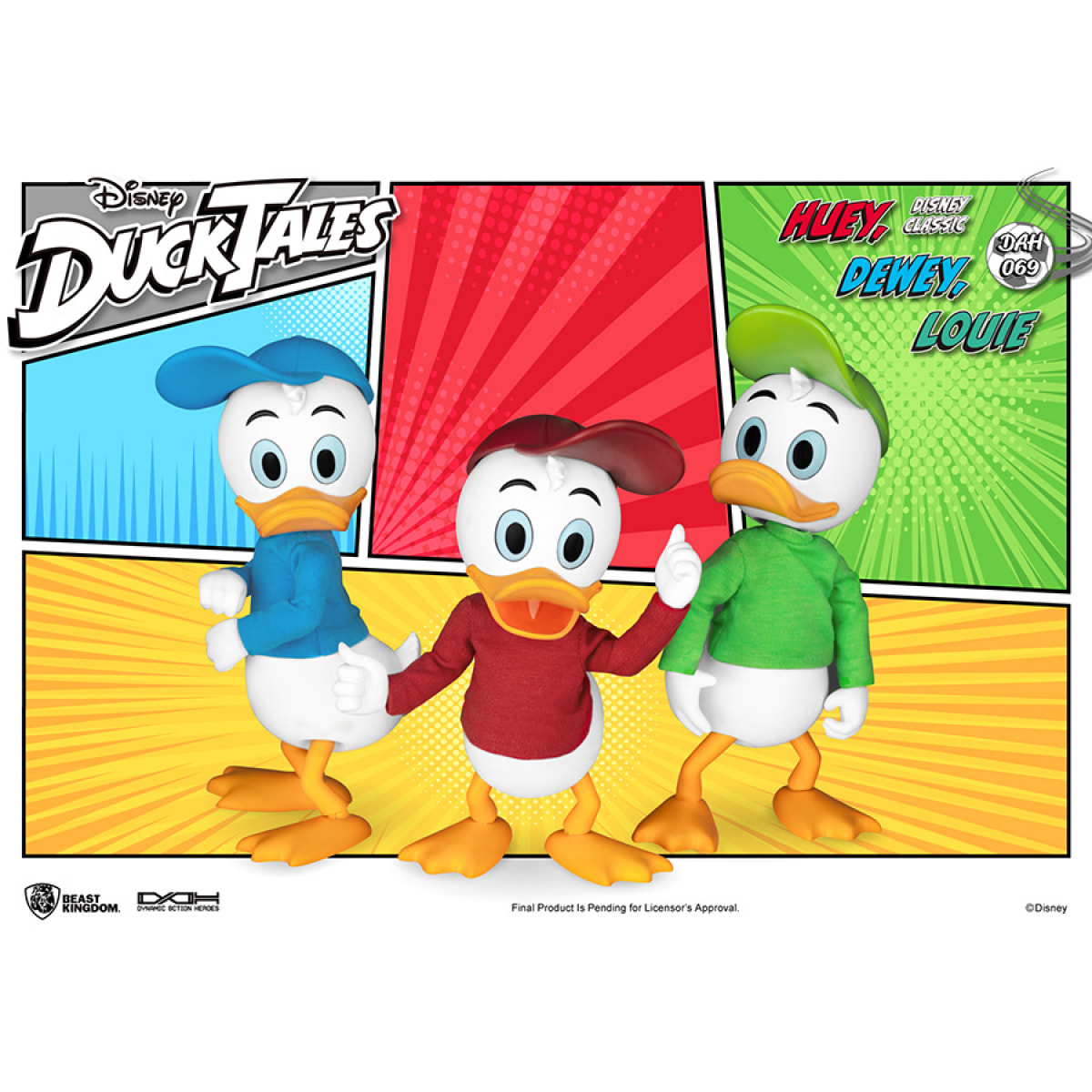 Duck Tales Huey Dewey Louie Dah Action Figura Beast Kingdom