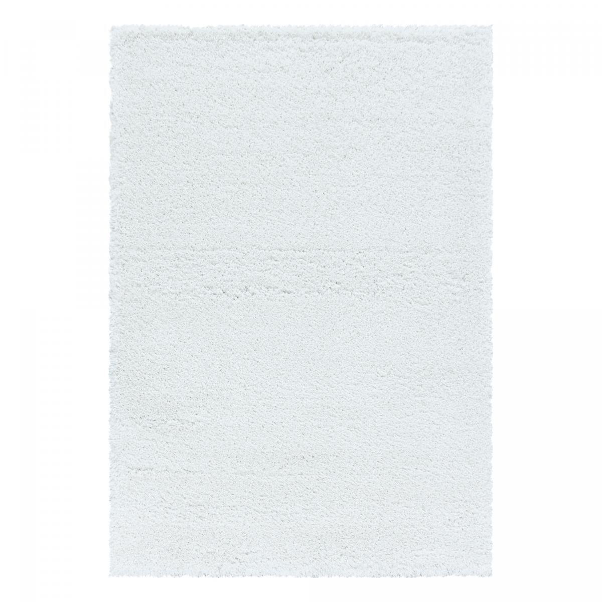 Tapis poils longs shaggy tissé motif uni TENI