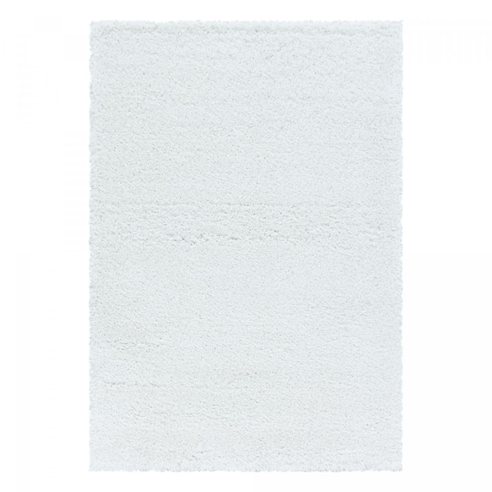 Tapis poils longs shaggy tissé motif uni TENI