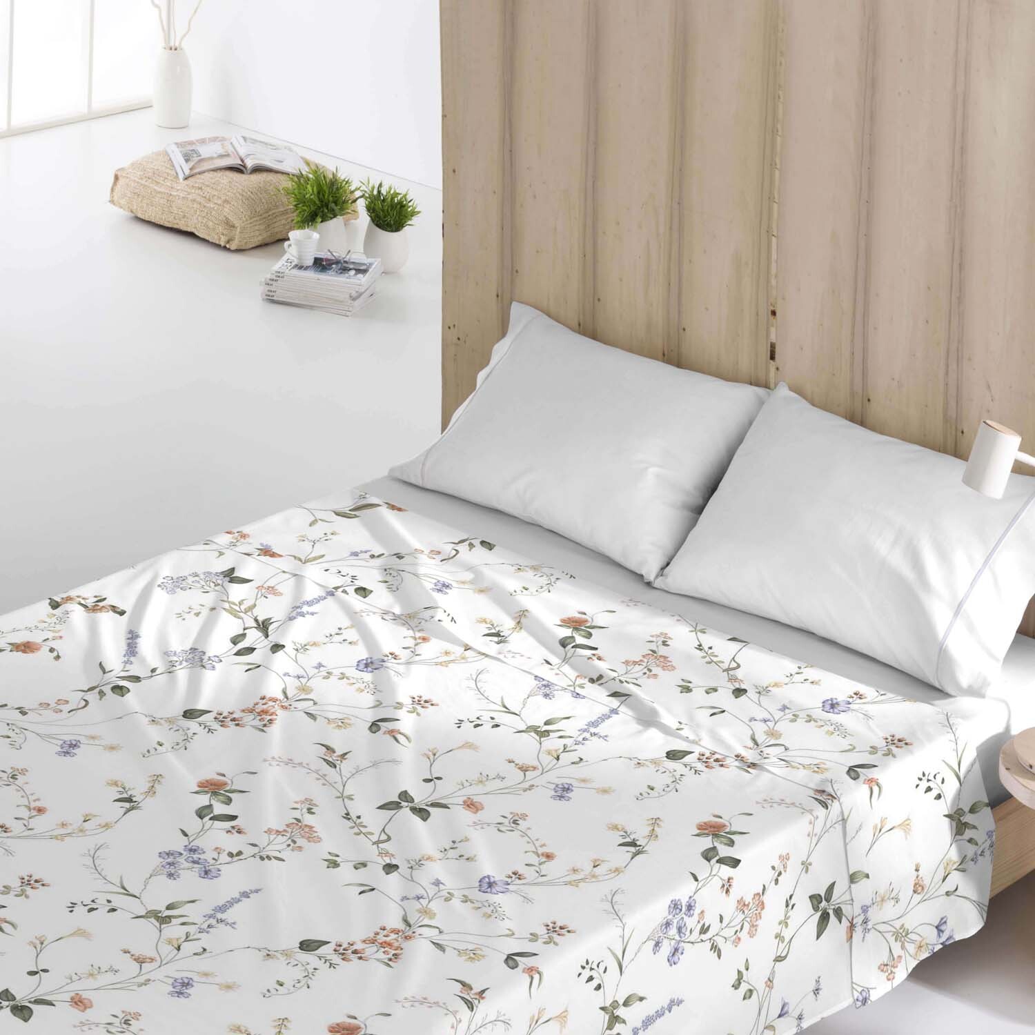 Naturals - Juego de Sábanas Estampadas - Incluye 1 o 2 Fundas de Almohada + 1 Sábana Bajera - 100% Algodón - Beltane