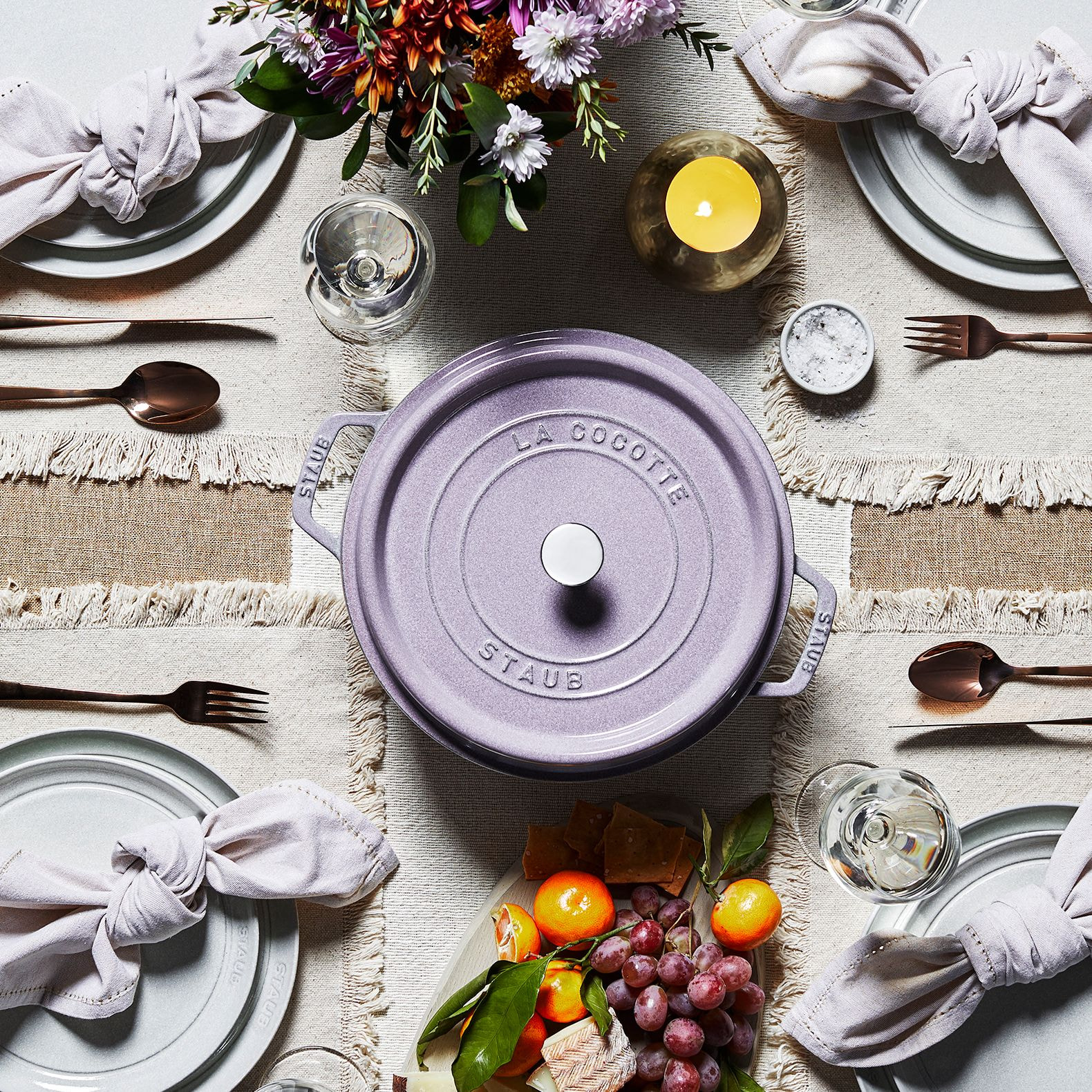 Cocotte en fonte, Rond(e), Fleur de Cerisier