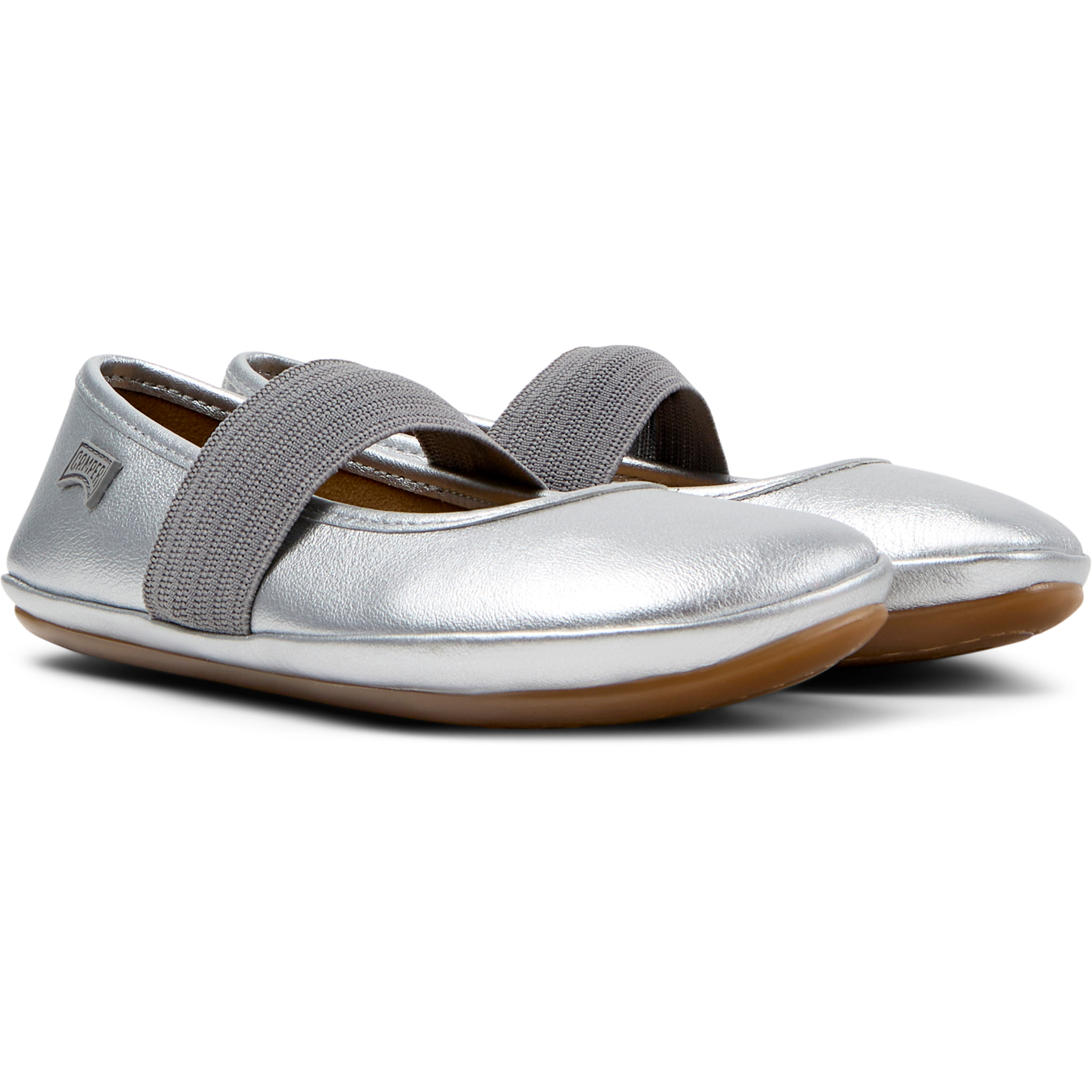 Bailarinas - CAMPER Right - Gris - Cuero liso