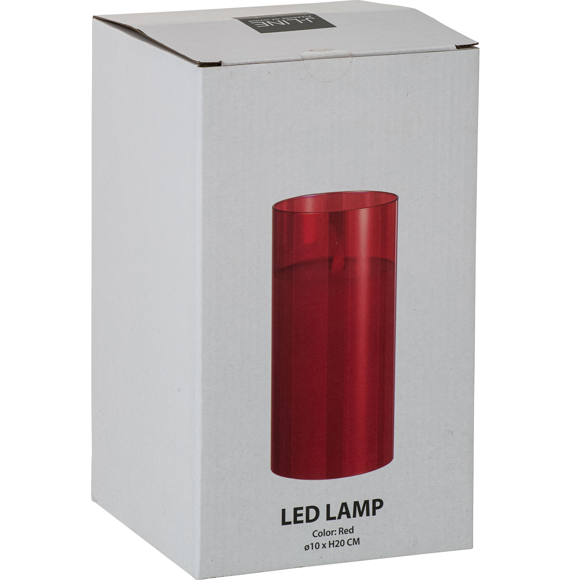 J-Line lampe Brillante - verre - rouge - medium - LED