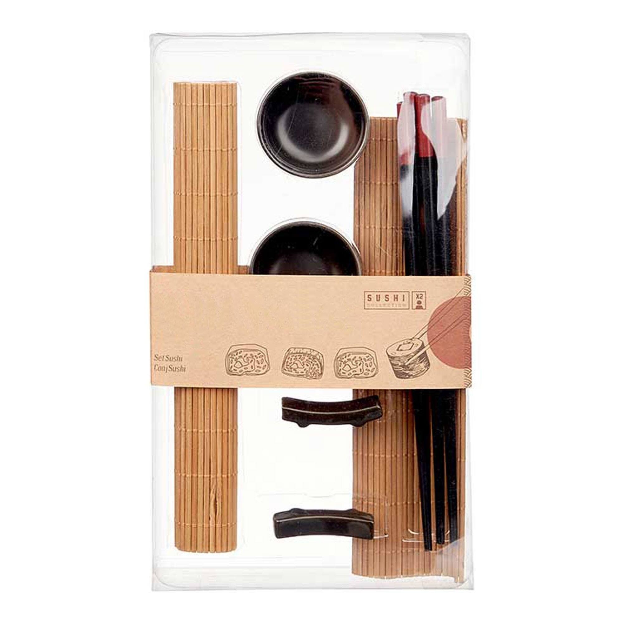 Set sushi ceramica y bambu 8 piezas colección kinvara