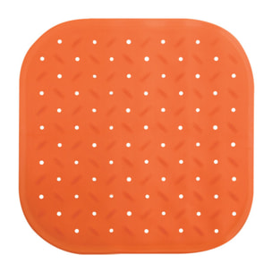Tapis Fond de douche antidérapant Caoutchouc CLASS 54x54cm Orange MSV