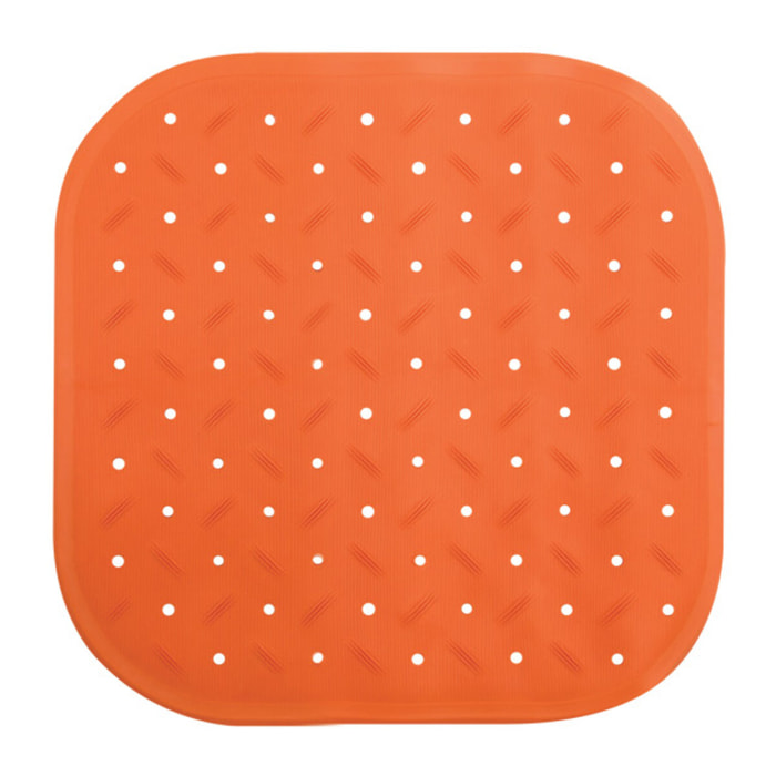 Tapis Fond de douche antidérapant Caoutchouc CLASS 54x54cm Orange MSV