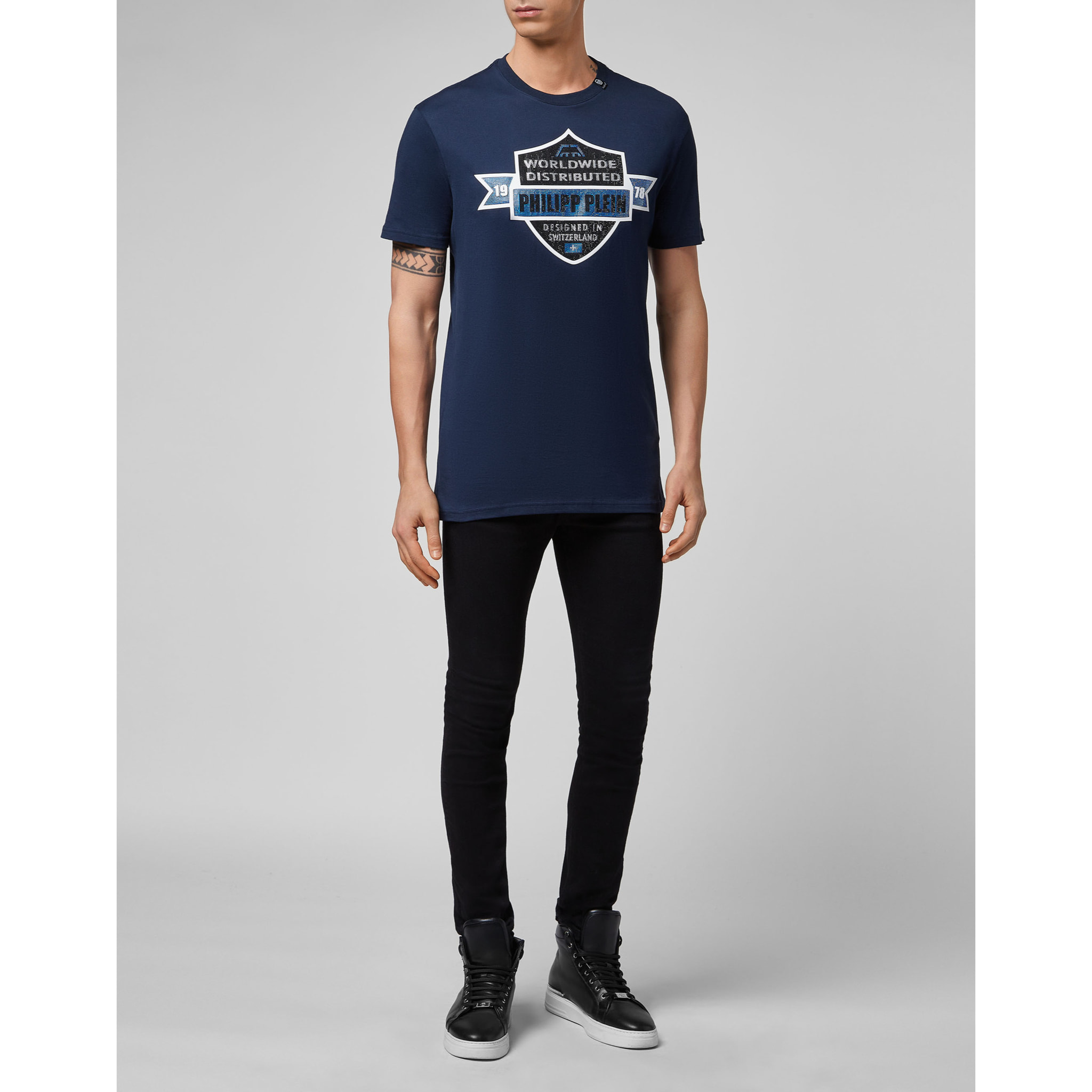 PHILIPP PLEIN T-shirt girocollo a maniche corte CREST