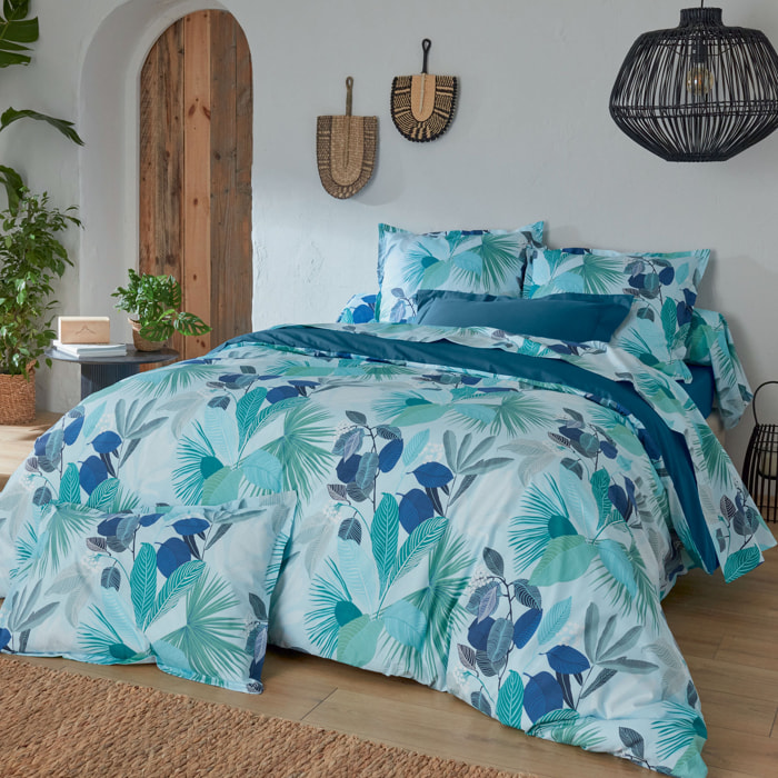Parure de couette au  style tahitien - Bleu