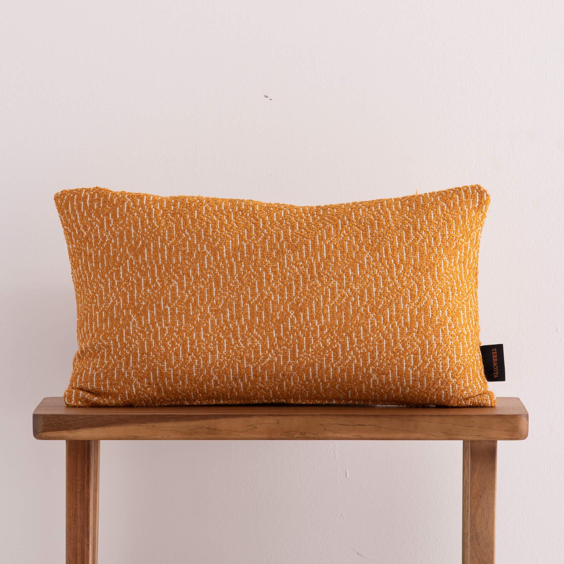 Housse de coussin jacquard 30x50 cm Benisa Ocre