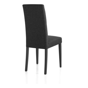 Tomasucci Ensemble de 2 chaises LELLA en tissu anthracite