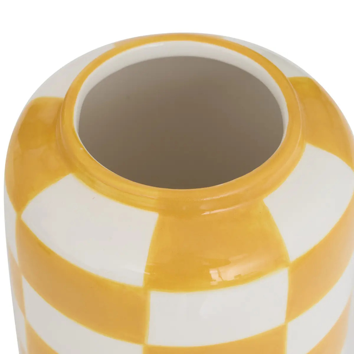 Vase Pool en Dolomite 11x11x14cm Vert et Blanc