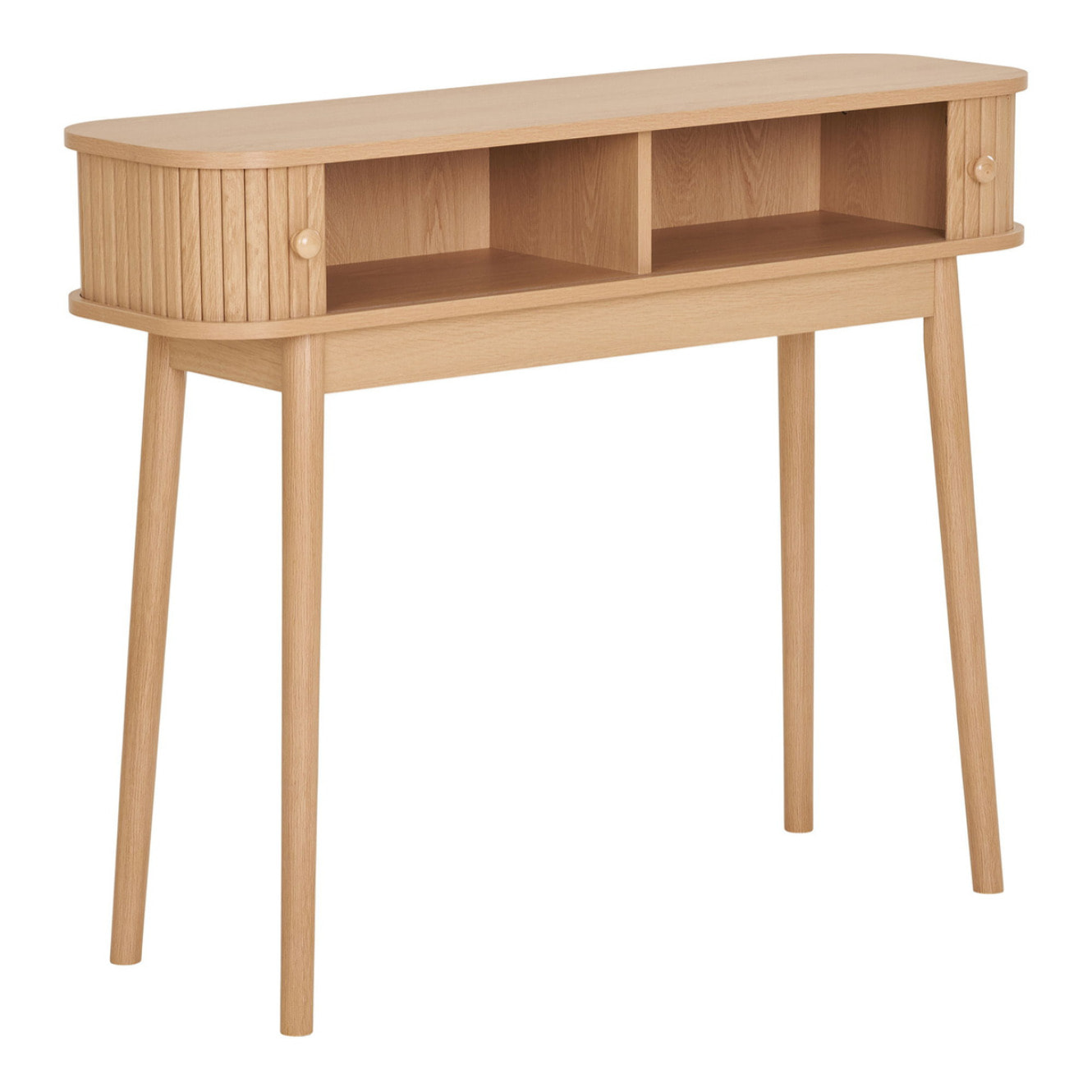 Nikko - Consolle 2 ante in MDF e pino naturale 100x30x80 cm