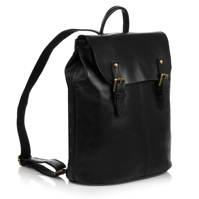 Asia Bolso mochila Mujer.Piel auténtica Dollaro